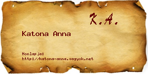 Katona Anna névjegykártya